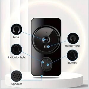 Mini Black Smart Doorbell with Camera